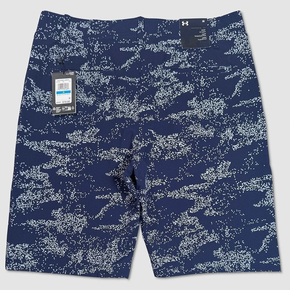 Under Armour Golf Printed Shorts - NWT Mens Size 36 Navy / White - #49916-M9